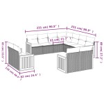 vidaXL Set canapele de grădină cu perne, 11 piese, bej, poliratan vidaXL Set canapele de grădină cu perne, 11 piese, bej, poliratan