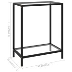 vidaXL Masă consolă, transparent, 60 x 35 x 75 cm, sticlă securizată vidaXL Masă consolă, transparent, 60 x 35 x 75 cm, sticlă securizată