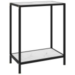 vidaXL Masă consolă, alb, 60 x 35 x 75 cm, sticlă securizată vidaXL Masă consolă, alb, 60 x 35 x 75 cm, sticlă securizată