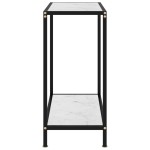 vidaXL Masă consolă, alb, 60 x 35 x 75 cm, sticlă securizată vidaXL Masă consolă, alb, 60 x 35 x 75 cm, sticlă securizată