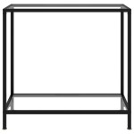vidaXL Masă consolă, transparent, 80 x 35 x 75 cm, sticlă securizată vidaXL Masă consolă, transparent, 80 x 35 x 75 cm, sticlă securizată