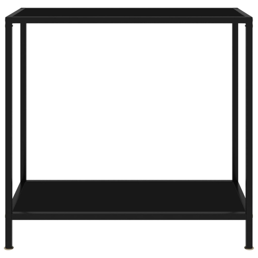 vidaXL Masă consolă, negru, 80 x 35 x 75 cm, sticlă securizată