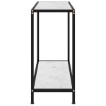 vidaXL Masă consolă, alb, 80 x 35 x 75 cm, sticlă securizată vidaXL Masă consolă, alb, 80 x 35 x 75 cm, sticlă securizată