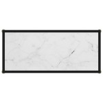 vidaXL Masă consolă, alb, 80 x 35 x 75 cm, sticlă securizată vidaXL Masă consolă, alb, 80 x 35 x 75 cm, sticlă securizată