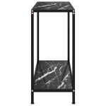 vidaXL Masă consolă, negru, 80 x 35 x 75 cm, sticlă securizată
