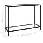 vidaXL Masă consolă, transparent, 100 x 35 x 75 cm, sticlă securizată vidaXL Masă consolă, transparent, 100 x 35 x 75 cm, sticlă securizată