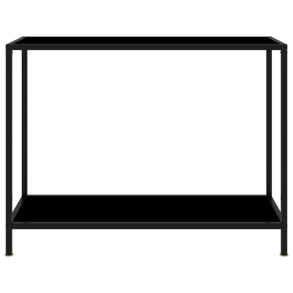 vidaXL Masă consolă, negru, 100 x 35 x 75 cm, sticlă securizată