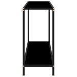 vidaXL Masă consolă, negru, 100 x 35 x 75 cm, sticlă securizată
