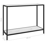 vidaXL Masă consolă, alb, 100 x 35 x 75 cm, sticlă securizată vidaXL Masă consolă, alb, 100 x 35 x 75 cm, sticlă securizată