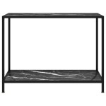 vidaXL Masă consolă, negru, 100 x 35 x 75 cm, sticlă securizată