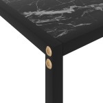 vidaXL Masă consolă, negru, 100 x 35 x 75 cm, sticlă securizată