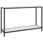 vidaXL Masă consolă, alb, 120 x 35 x 75 cm, sticlă securizată vidaXL Masă consolă, alb, 120 x 35 x 75 cm, sticlă securizată