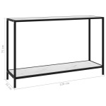 vidaXL Masă consolă, alb, 120 x 35 x 75 cm, sticlă securizată vidaXL Masă consolă, alb, 120 x 35 x 75 cm, sticlă securizată
