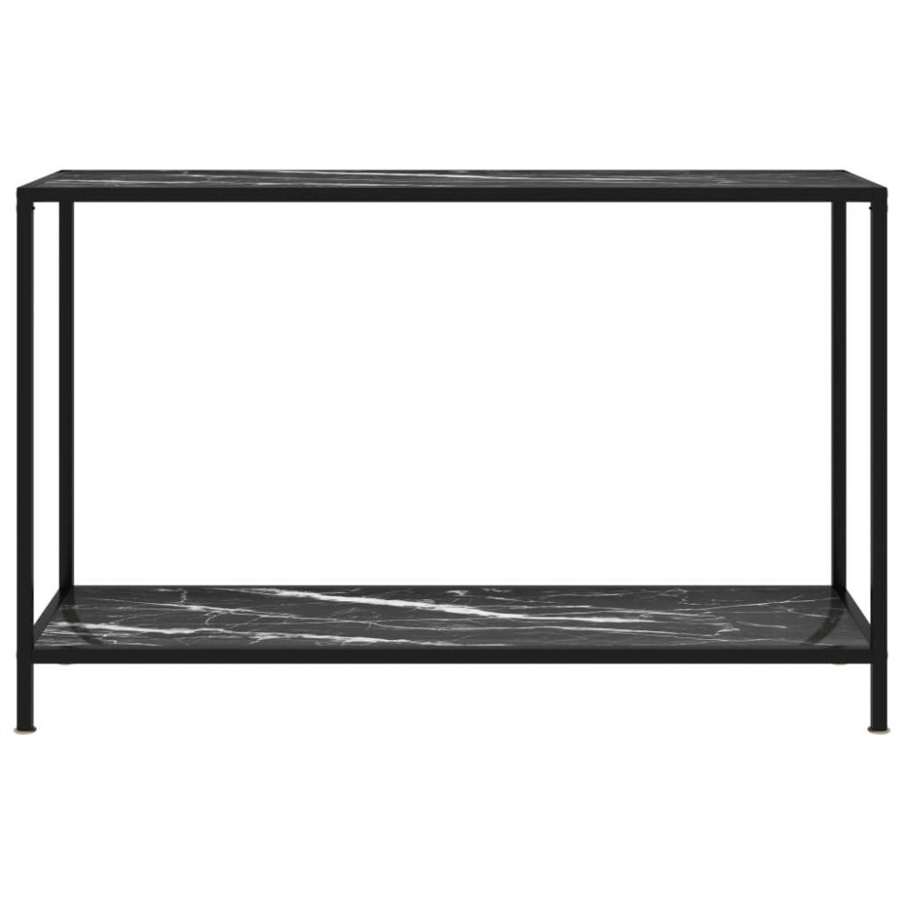 vidaXL Masă consolă, negru, 120 x 35 x 75 cm, sticlă securizată