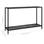 vidaXL Masă consolă, negru, 120 x 35 x 75 cm, sticlă securizată vidaXL Masă consolă, negru, 120 x 35 x 75 cm, sticlă securizată