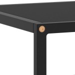 vidaXL Comodă TV neagră cu sticlă neagră, 120 x 40 x 40 cm