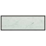 vidaXL Comodă TV, negru, 120x40x40 cm, sticlă de marmură albă