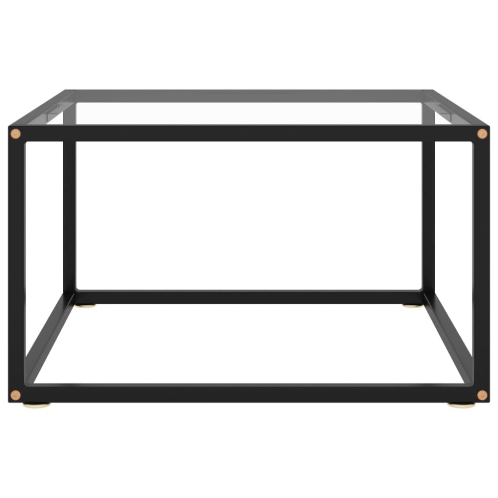 vidaXL Măsuță de cafea, negru, 60x60x35 cm, sticlă securizată