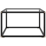 vidaXL Măsuță de cafea, negru, 60x60x35 cm, sticlă securizată vidaXL Măsuță de cafea, negru, 60x60x35 cm, sticlă securizată