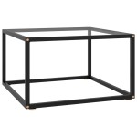 vidaXL Măsuță de cafea, negru, 60x60x35 cm, sticlă securizată vidaXL Măsuță de cafea, negru, 60x60x35 cm, sticlă securizată