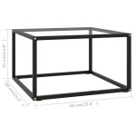 vidaXL Măsuță de cafea, negru, 60x60x35 cm, sticlă securizată vidaXL Măsuță de cafea, negru, 60x60x35 cm, sticlă securizată