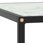 vidaXL Măsuță de cafea, negru cu sticlă albă marmorată, 60x60x35 cm vidaXL Măsuță de cafea, negru cu sticlă albă marmorată, 60x60x35 cm