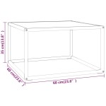 vidaXL Măsuță de cafea, negru cu sticlă albă marmorată, 60x60x35 cm vidaXL Măsuță de cafea, negru cu sticlă albă marmorată, 60x60x35 cm