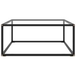 vidaXL Măsuță de cafea, negru cu sticlă securizată, 80x80x35 cm vidaXL Măsuță de cafea, negru cu sticlă securizată, 80x80x35 cm
