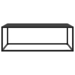 vidaXL Măsuță de cafea, neagră cu sticlă neagră, 100x50x35 cm vidaXL Măsuță de cafea, neagră cu sticlă neagră, 100x50x35 cm