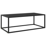 vidaXL Măsuță de cafea, neagră cu sticlă neagră, 100x50x35 cm vidaXL Măsuță de cafea, neagră cu sticlă neagră, 100x50x35 cm