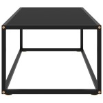 vidaXL Măsuță de cafea, neagră cu sticlă neagră, 100x50x35 cm vidaXL Măsuță de cafea, neagră cu sticlă neagră, 100x50x35 cm