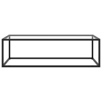 vidaXL Măsuță de cafea, negru cu sticlă securizată, 120x50x35 cm vidaXL Măsuță de cafea, negru cu sticlă securizată, 120x50x35 cm