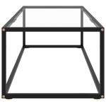 vidaXL Măsuță de cafea, negru cu sticlă securizată, 120x50x35 cm vidaXL Măsuță de cafea, negru cu sticlă securizată, 120x50x35 cm