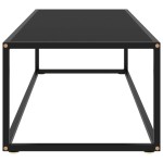 vidaXL Măsuță de cafea, neagră cu sticlă neagră, 120x50x35 cm vidaXL Măsuță de cafea, neagră cu sticlă neagră, 120x50x35 cm