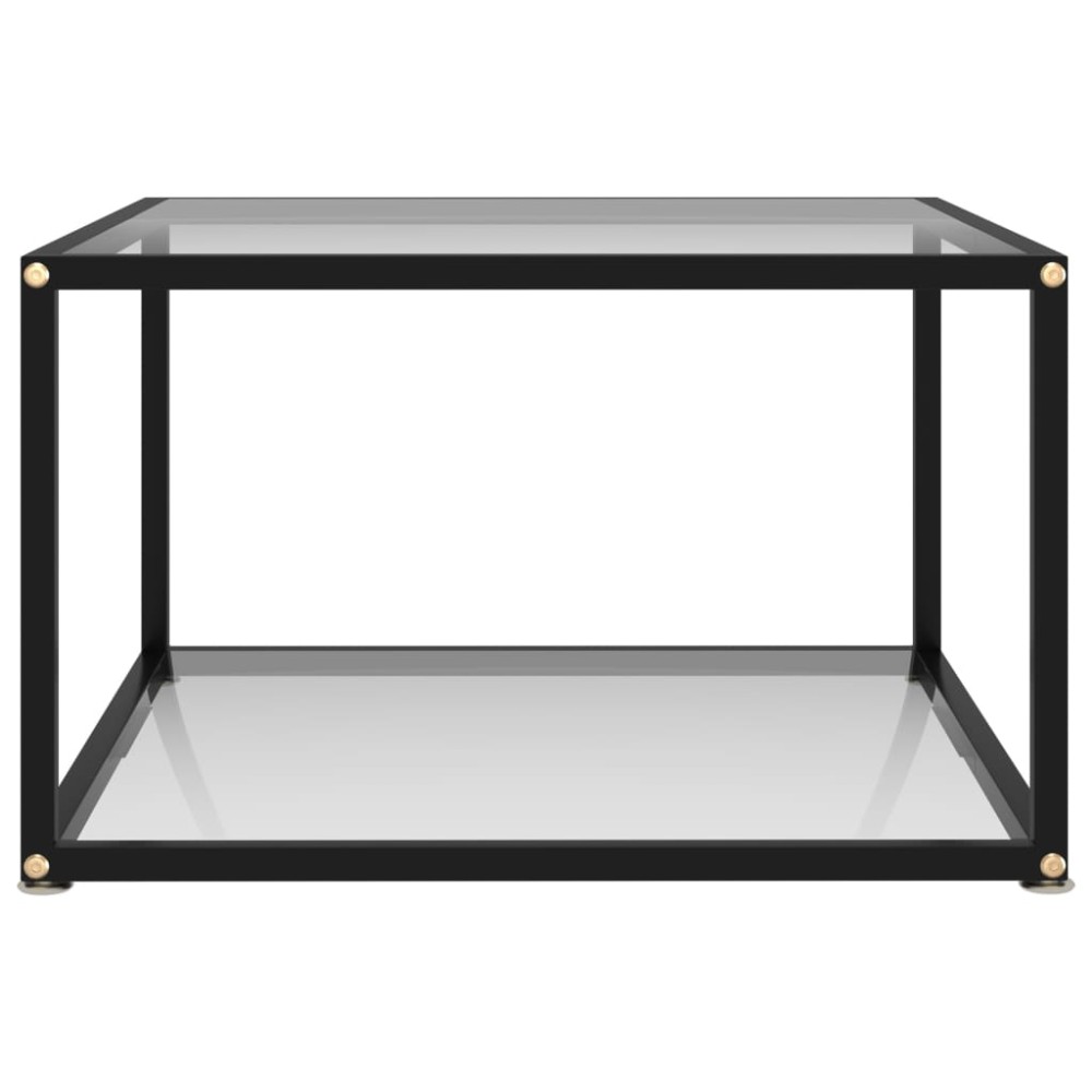 vidaXL Măsuță de cafea, transparent, 60x60x35 cm, sticlă securizată
