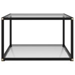 vidaXL Măsuță de cafea, transparent, 60x60x35 cm, sticlă securizată