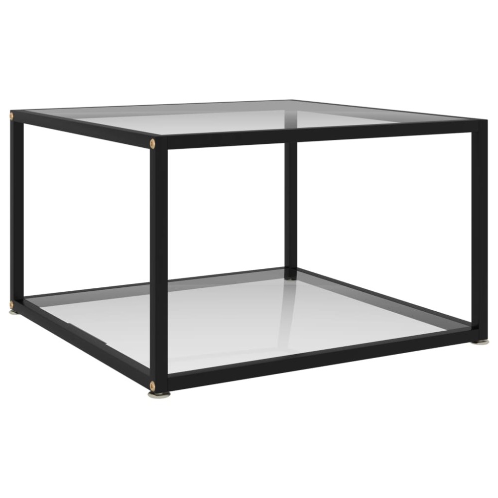 vidaXL Măsuță de cafea, transparent, 60x60x35 cm, sticlă securizată