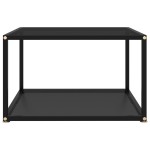 vidaXL Măsuță de cafea, negru, 60x60x35 cm, sticlă securizată vidaXL Măsuță de cafea, negru, 60x60x35 cm, sticlă securizată