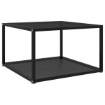 vidaXL Măsuță de cafea, negru, 60x60x35 cm, sticlă securizată vidaXL Măsuță de cafea, negru, 60x60x35 cm, sticlă securizată
