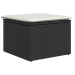 vidaXL Set canapele de grădină cu perne, 10 piese, maro, poliratan