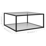 vidaXL Măsuță de cafea, transparent, 80x80x35 cm sticlă securizată