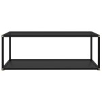 vidaXL Măsuță de cafea, negru, 100x50x35 cm, sticlă securizată vidaXL Măsuță de cafea, negru, 100x50x35 cm, sticlă securizată