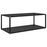vidaXL Măsuță de cafea, negru, 100x50x35 cm, sticlă securizată vidaXL Măsuță de cafea, negru, 100x50x35 cm, sticlă securizată