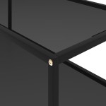 vidaXL Măsuță de cafea, negru, 100x50x35 cm, sticlă securizată vidaXL Măsuță de cafea, negru, 100x50x35 cm, sticlă securizată