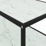 vidaXL Măsuță de cafea, alb, 100x50x35 cm, sticlă securizată