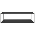 vidaXL Măsuță de cafea, negru, 120x60x35 cm, sticlă securizată vidaXL Măsuță de cafea, negru, 120x60x35 cm, sticlă securizată