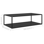 vidaXL Măsuță de cafea, negru, 120x60x35 cm, sticlă securizată vidaXL Măsuță de cafea, negru, 120x60x35 cm, sticlă securizată