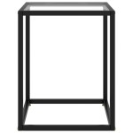 vidaXL Măsuță de cafea, negru cu sticlă securizată, 40x40x50 cm vidaXL Măsuță de cafea, negru cu sticlă securizată, 40x40x50 cm