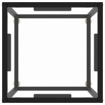 vidaXL Măsuță de cafea, negru cu sticlă securizată, 40x40x50 cm vidaXL Măsuță de cafea, negru cu sticlă securizată, 40x40x50 cm