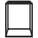 vidaXL Măsuță de cafea, neagră cu sticlă neagră, 40x40x50 cm vidaXL Măsuță de cafea, neagră cu sticlă neagră, 40x40x50 cm